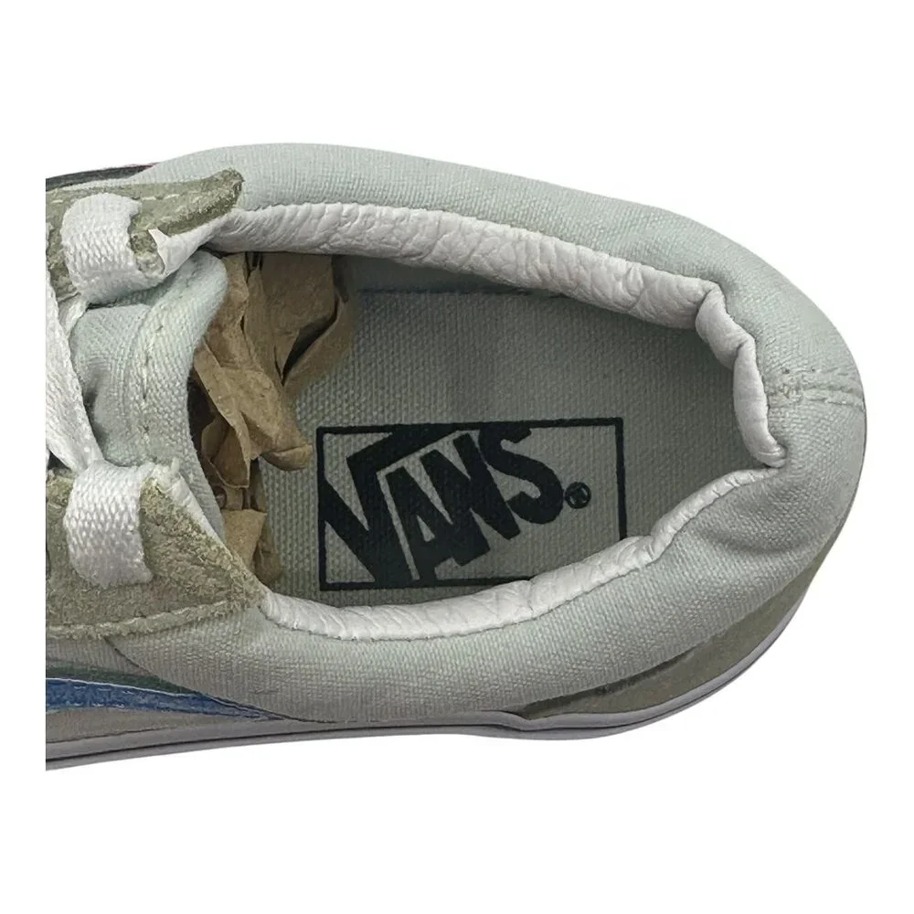 Vans Old Skool Sneakers Unisex M7.5‎ W9 Sage Green Good Custom Hand Painted Art